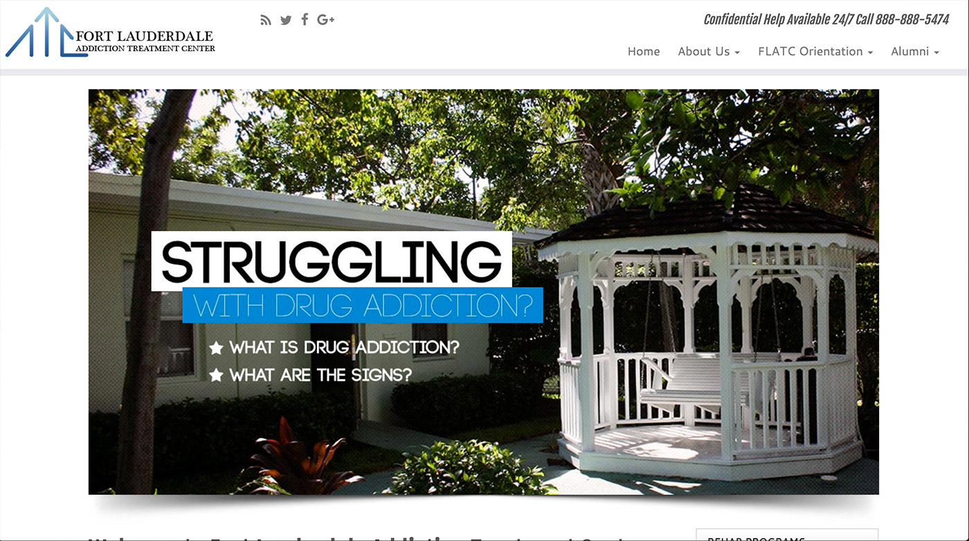 fort lauderdale rehab web design