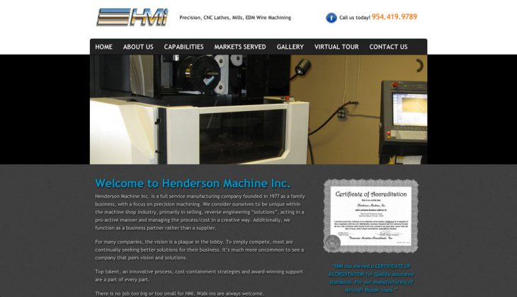 henderson machine web design