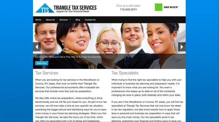 triangletax web design