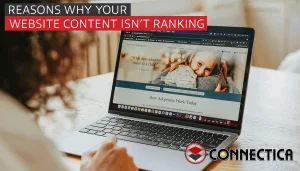 woman browsing a website on her laptop