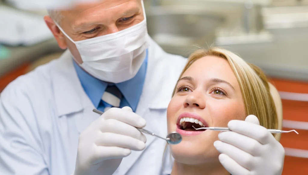 Healthy Teeth Patient At Dentist Office Dental Caries Prevention