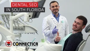 dentist and his male client sitting in a dentist chair smiling while giving a thumbs up