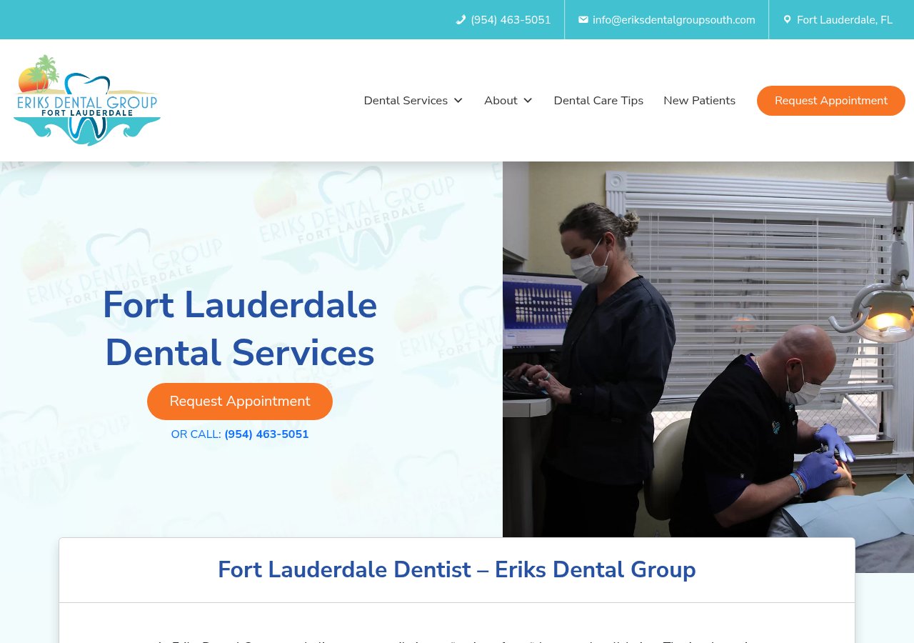 Erik's Dental Group South website designed by Connectica