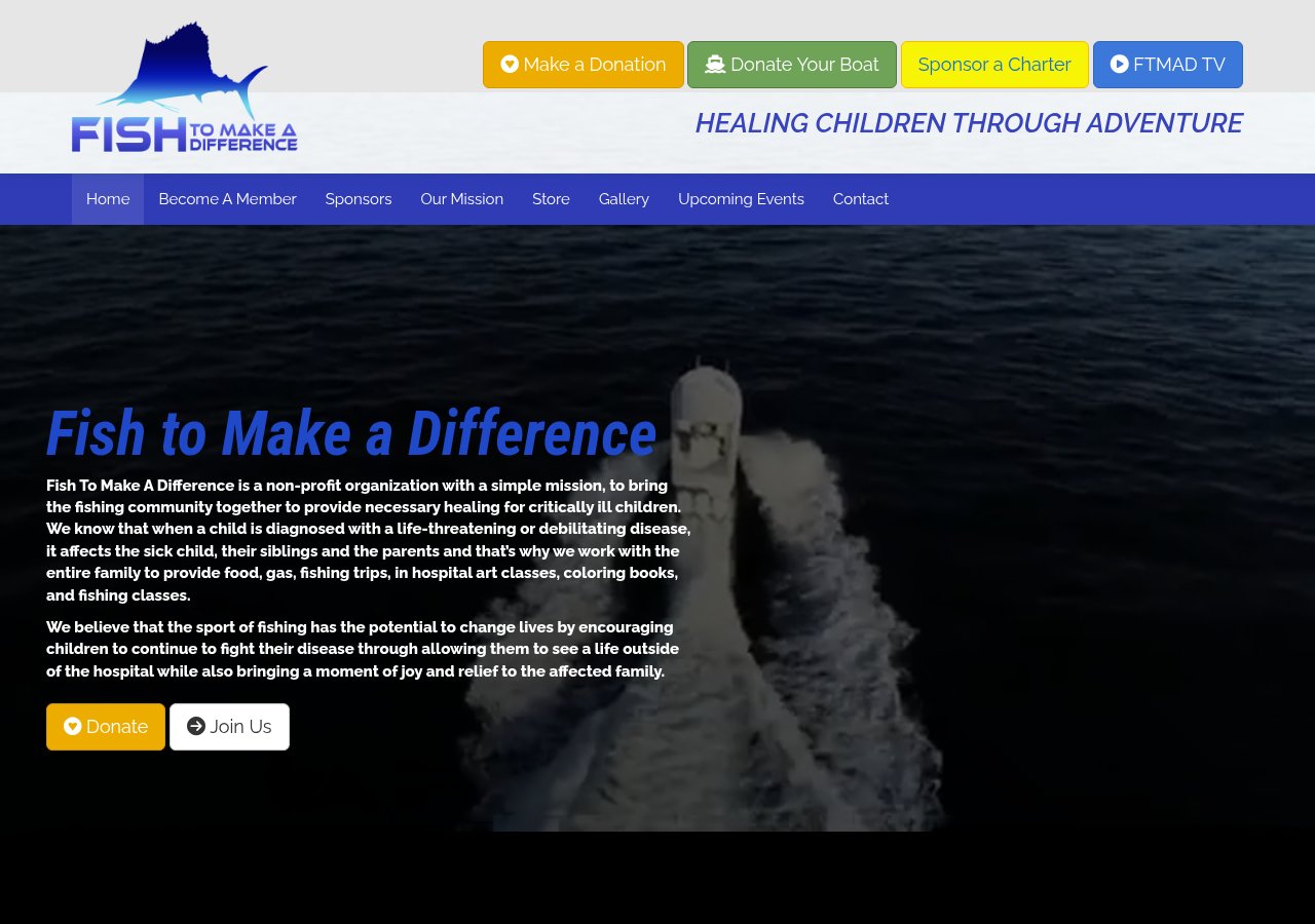 Fish To Make A Difference website designed by Connectica