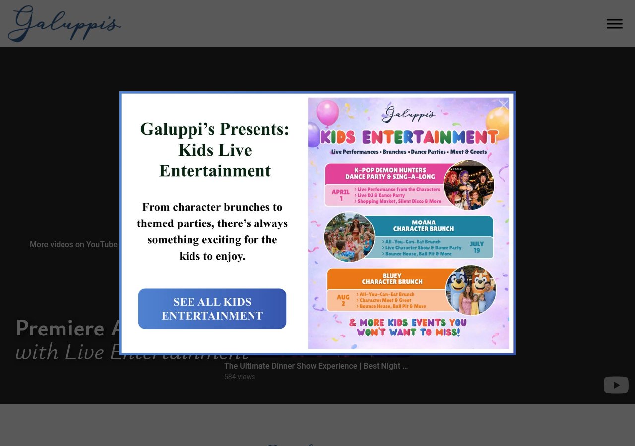 Galuppi's website designed by Connectica