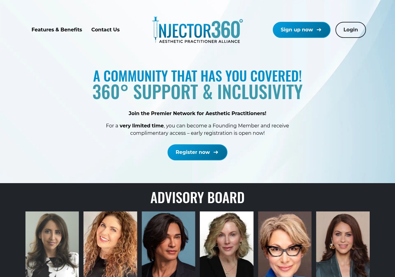 Injector360 website designed by Connectica